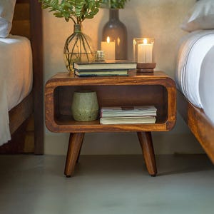 Farmhouse floating table for bedroom handmade floating nightstand with drawer natural wood bedside shelf rustic bedside table gift for home