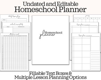Download Editable Homeschool Planner Etsy