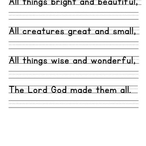 Copy Work Copywork Printables Homeschool Copy Work Printables ...