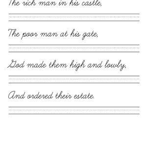 Copy Work Copywork Printables Homeschool Copy Work Printables ...