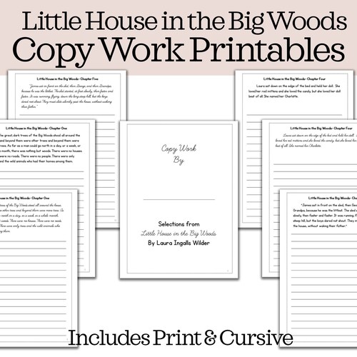 Copywork Printable Copy Work Printables Homeschool Copy Work - Etsy