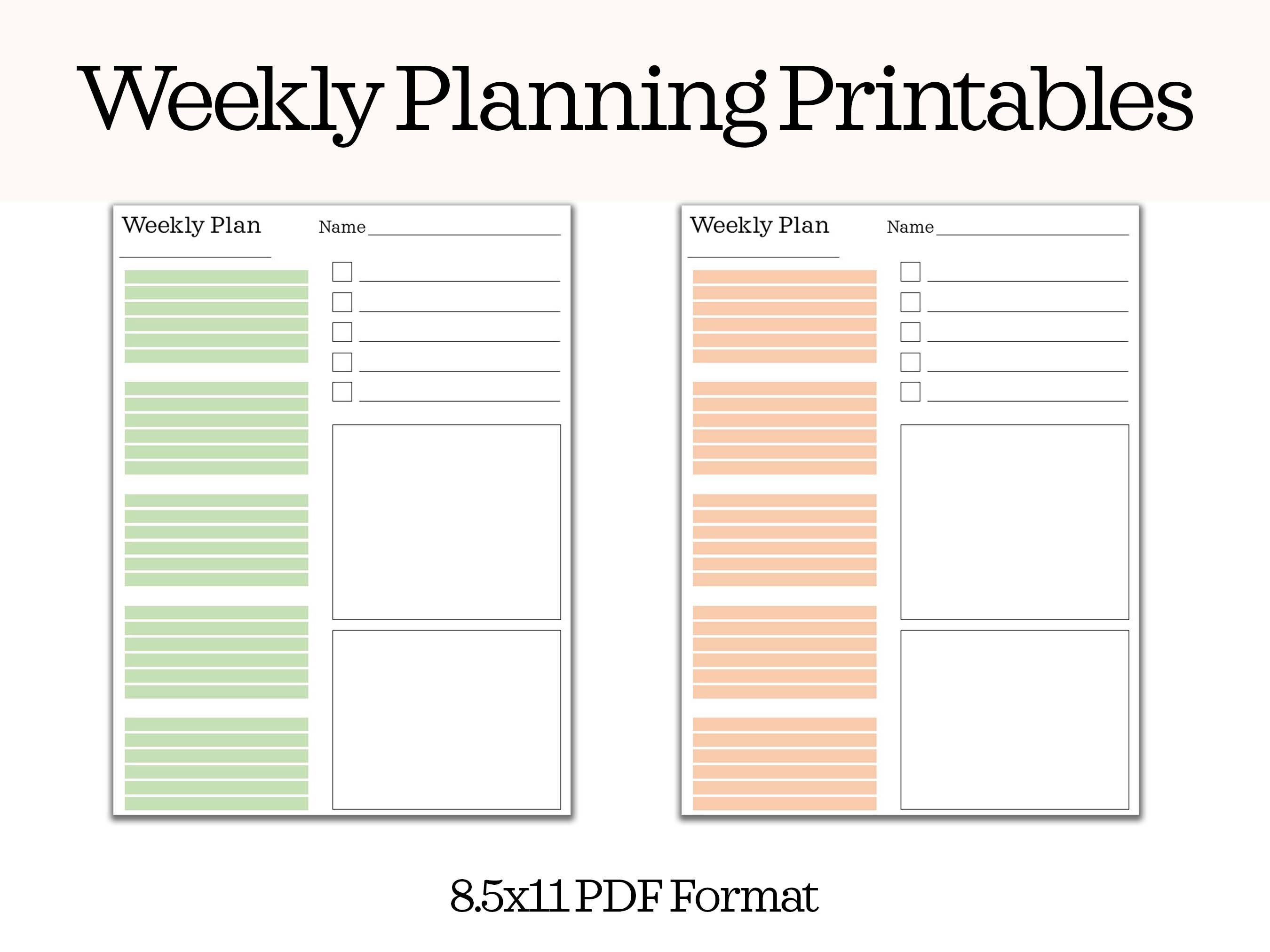 Paper Party Supplies Homeschool Student Planner Printable Page 