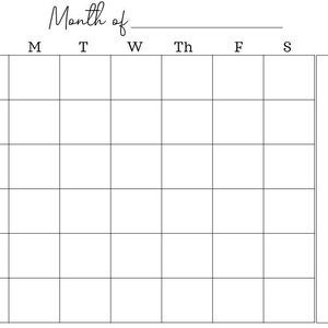 Editable Monthly Calendar Printable Monthly Calendar Template - Etsy