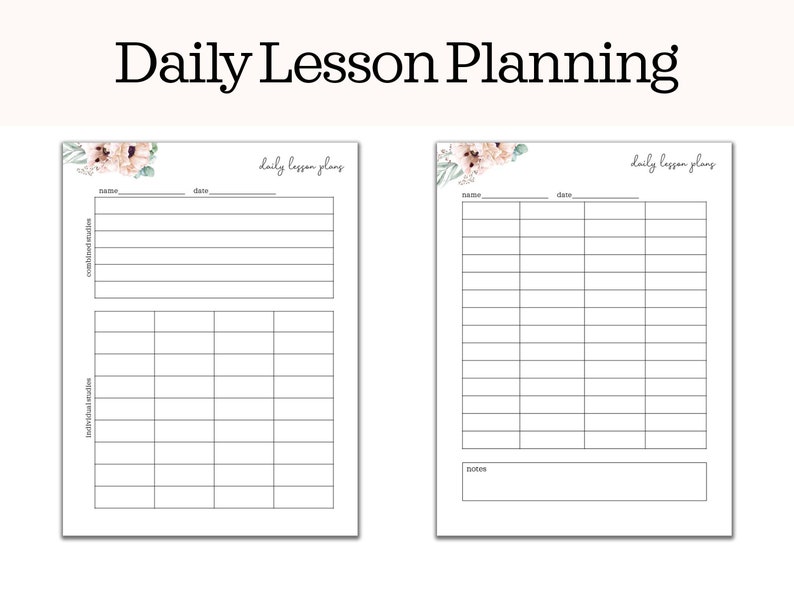 20222023 Homeschool Planner editable Homeschool Planner Etsy Canada