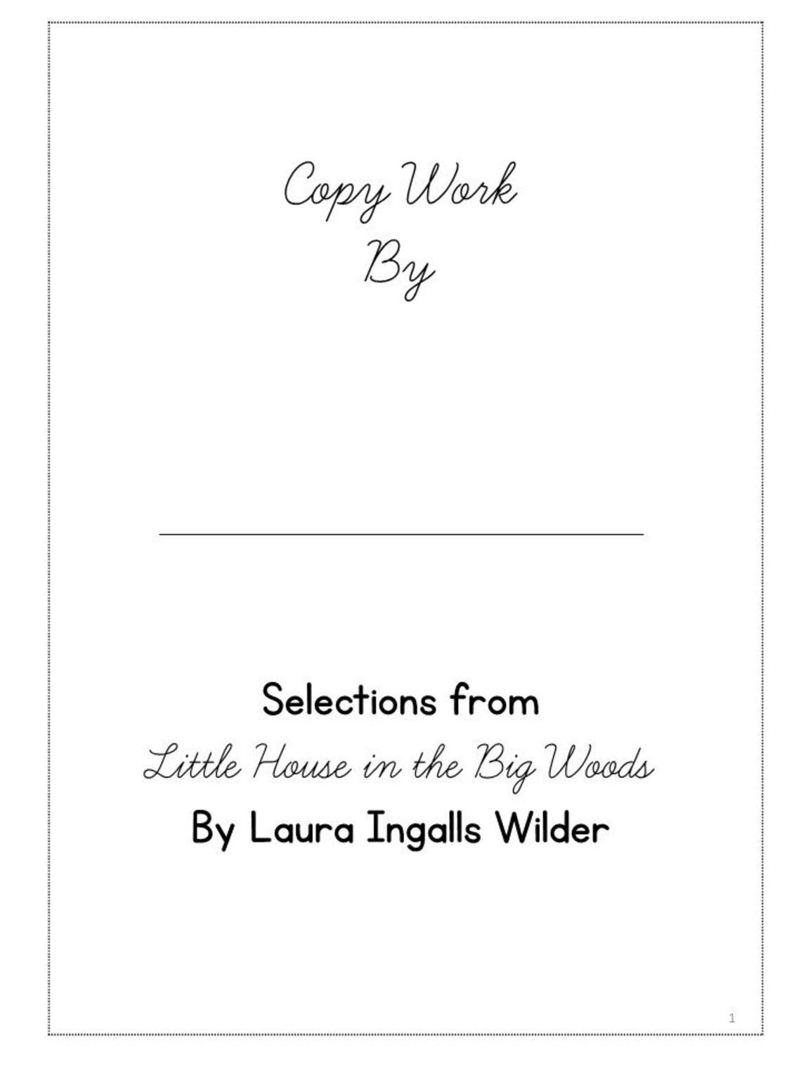 Copywork Printable Copy Work Printables Homeschool Copy Work | Etsy