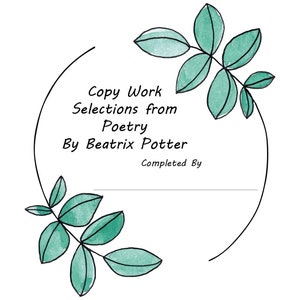 Copy Work Copywork Printables Homeschool Copy Work Printables ...