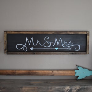Mr & Mrs Wood Sign -wedding Sign -wood Sign - Wedding Gift - Newlywed ...