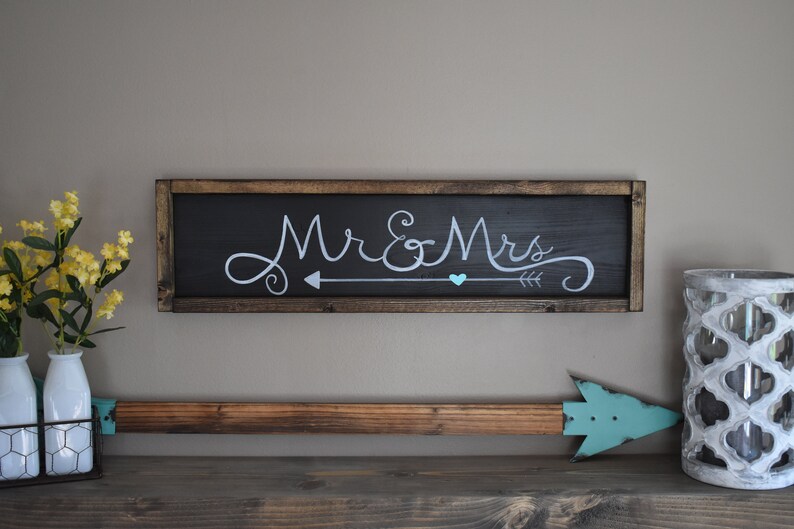 Mr & Mrs Wood Sign wedding Sign wood Sign Wedding Gift | Etsy