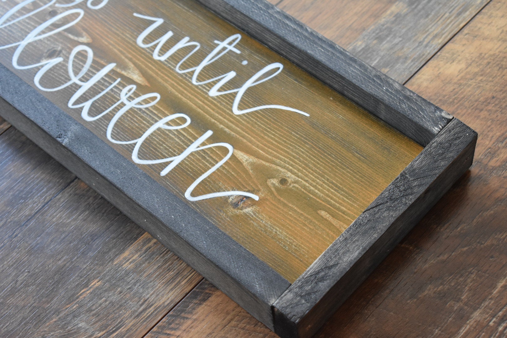Halloween Countdown Sign Chalkboard Halloween Sign Days Etsy