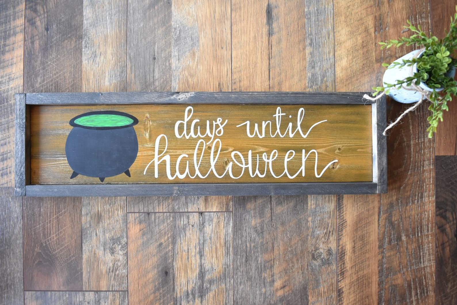 Halloween Countdown Sign Chalkboard Halloween Sign Days Etsy