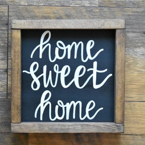 Home sweet home wood sign