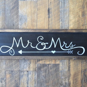 Mr & Mrs Wood Sign -wedding Sign -wood Sign - Wedding Gift - Newlywed ...