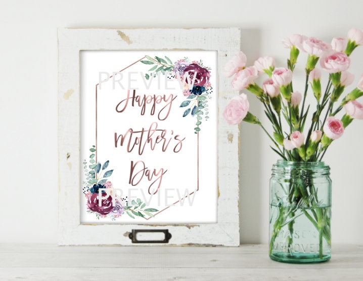 Happy Mother's Day Printable / Mother's Day / Floral - Etsy