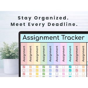 Assignment Tracker for Students | Digital Homework Tracker | Google Sheets Student Progress & Grade Tracker image 4