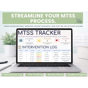 MTSS-spårare | Elevintervention och framstegsövervakning | Google Sheets MTSS-instrumentpanel | RTI-spårare | Skolledning