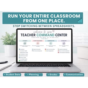Teacher Operating System | All-in-One Google Sheets Teacher Planner, Gradebook, Student Information & Classroom Dashboard
