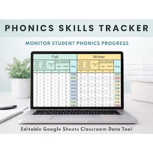 Phonics Growth & Mastery Tracker | Bewerkbare Google Spreadsheets | Alfabetiseringsgegevens basis- en voortgezet onderwijs