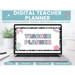 Digital Teacher Planner | Editable Google Sheets Planner for Teachers | Weekly Monthly Planning | Lesson Plans | Pastel & Minimalist Design