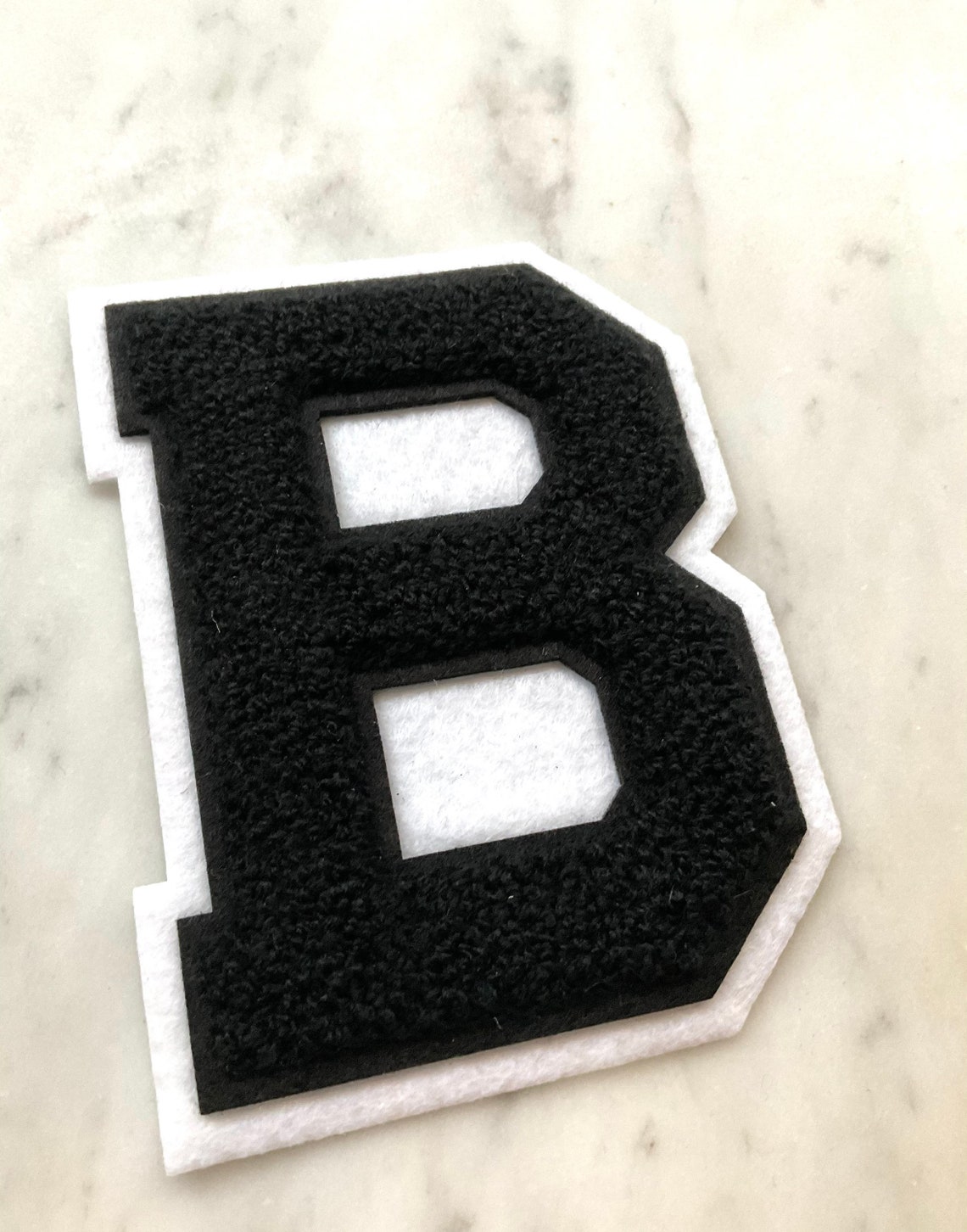 New 4.5inch Chenille iron on letter varsity black felt Etsy