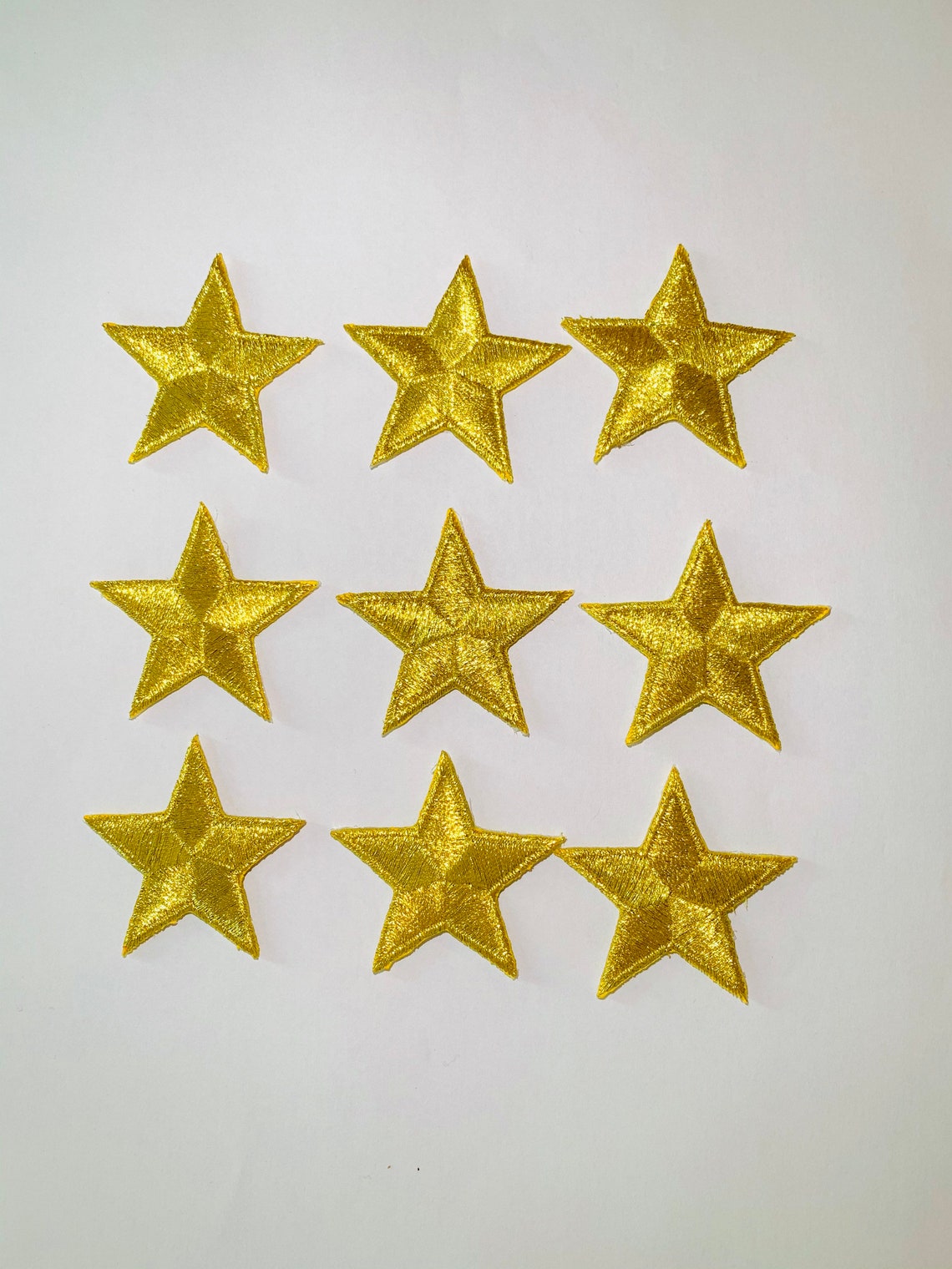 9pcs Metallic Gold Star Iron on Patches very Shine Etsy