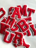 New 2.5inch Chenille iron on letter, varsity red felt, alphabet, Iron On Patches, high quality product logo