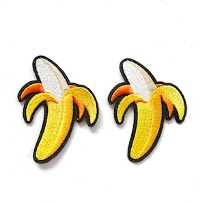 2pcs banana fruit iron on patches