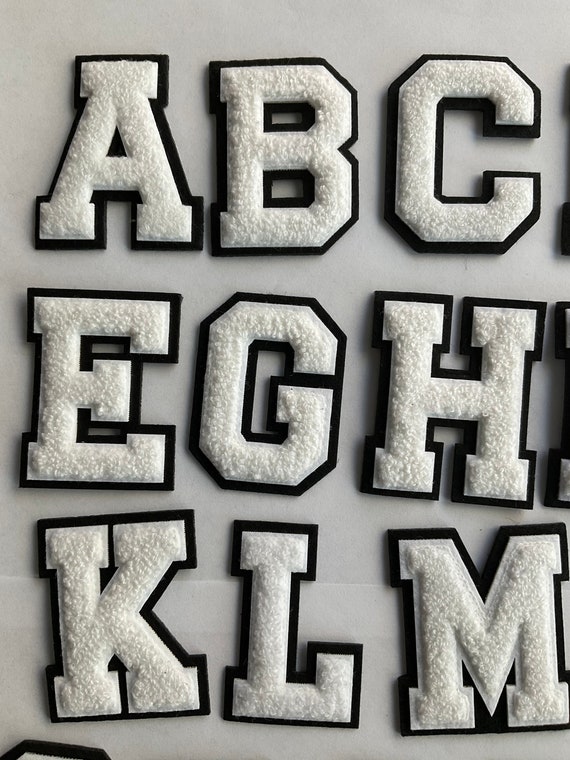 Iron on Felt Letters for Clothing (26 Pieces) Perfect Iron on Letters for Christmas Stockings, Cursive Iron Letters for Fabric, Iron On, Glue On, or
