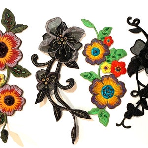 Special large Flower iron on patches, embroidery, high quality