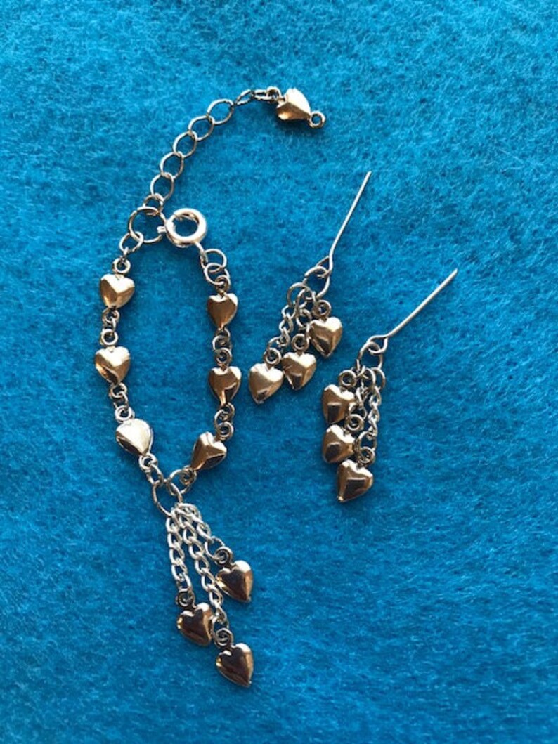 Handmade Jewelry for Barbie Silver Hearts Necklace and | Etsy