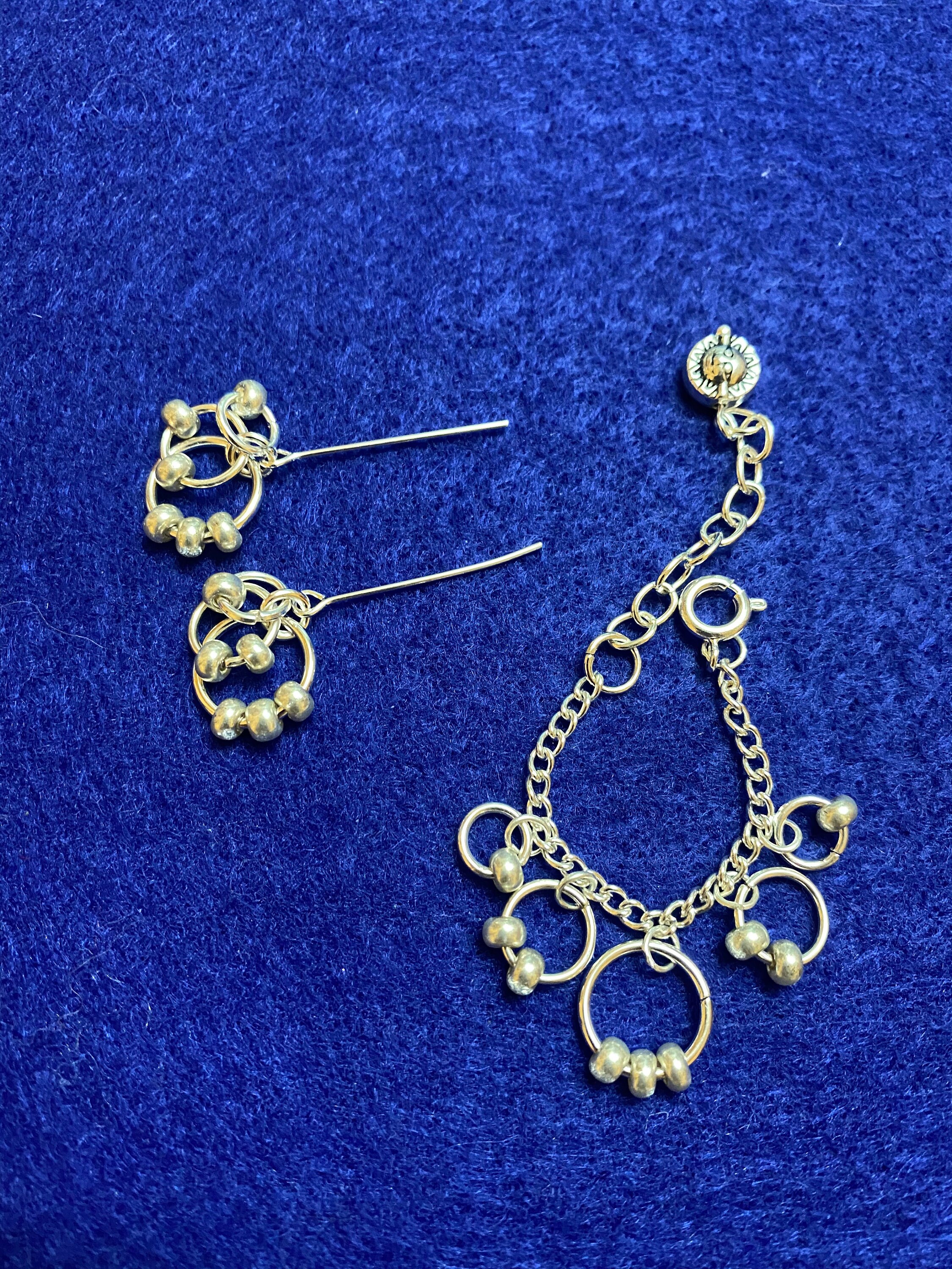 Handmade Jewelry for Barbie Silver Hoops Necklace and Earrings | Etsy