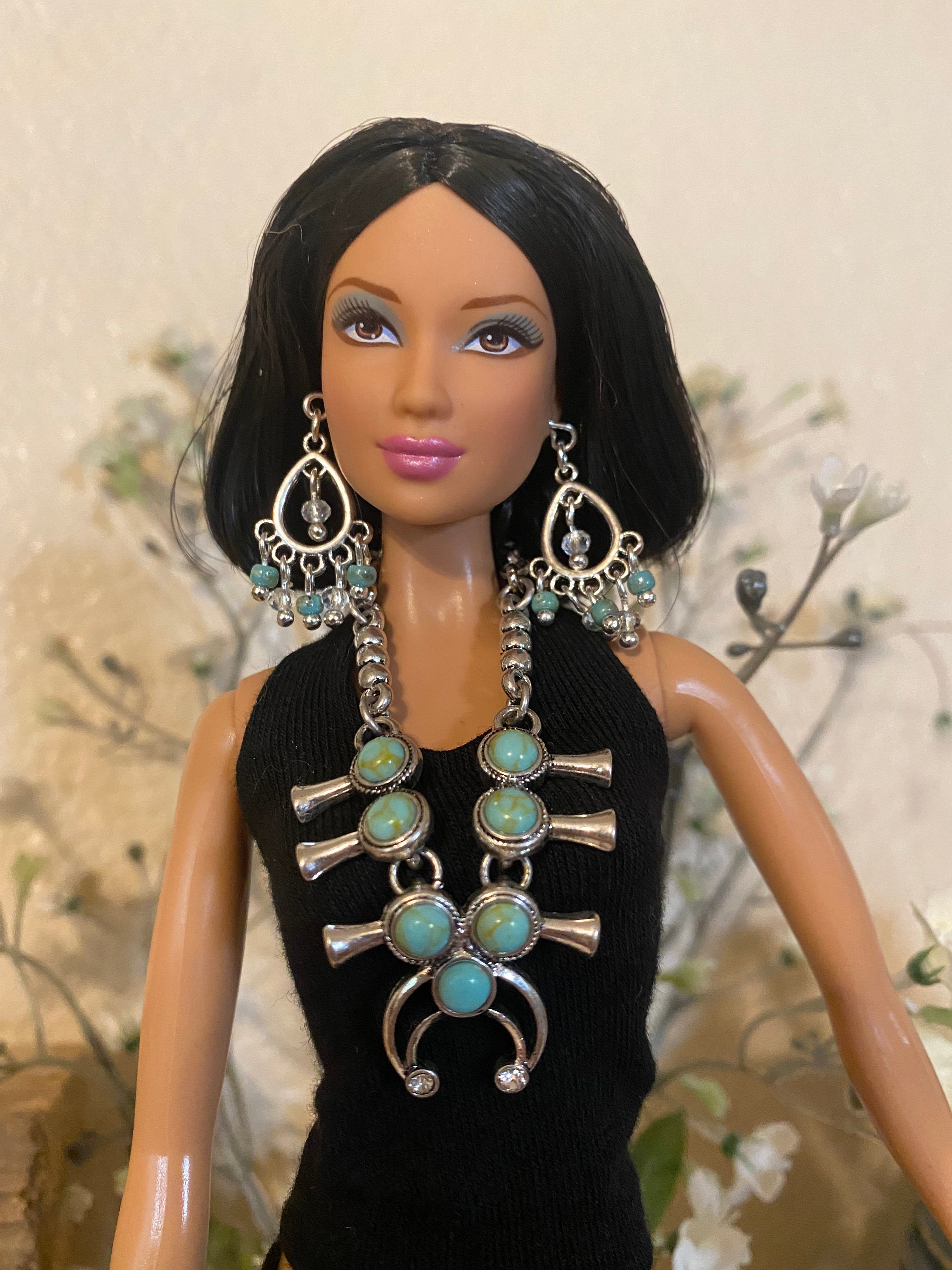 Perruque Barbie avec collier et bracelet, femme