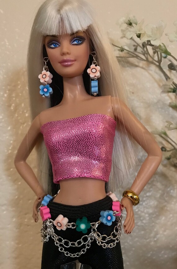 barbie flowers hair