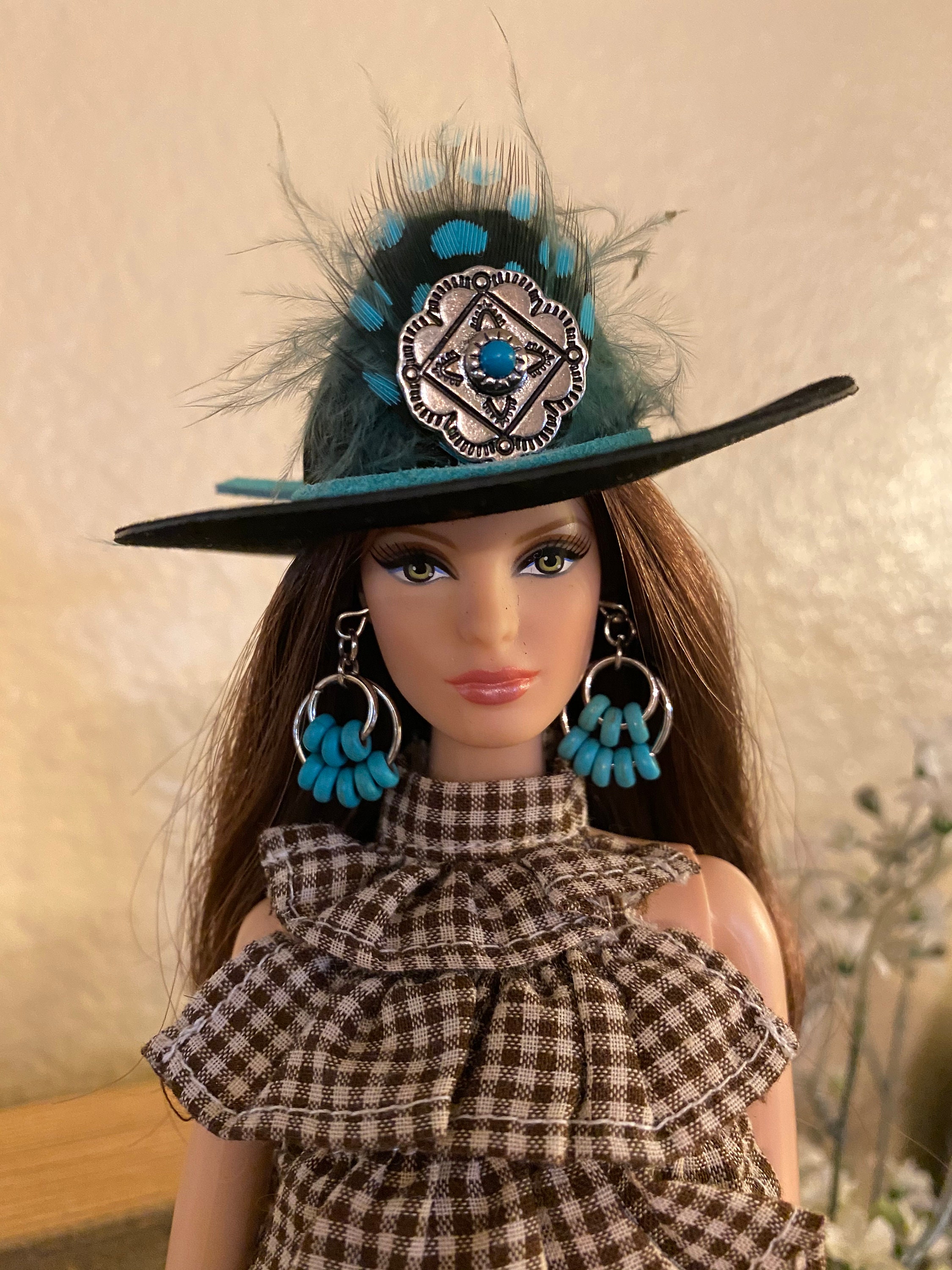 Handmade Accessories for Barbie Black Cowgirl Hat with Silver | Etsy