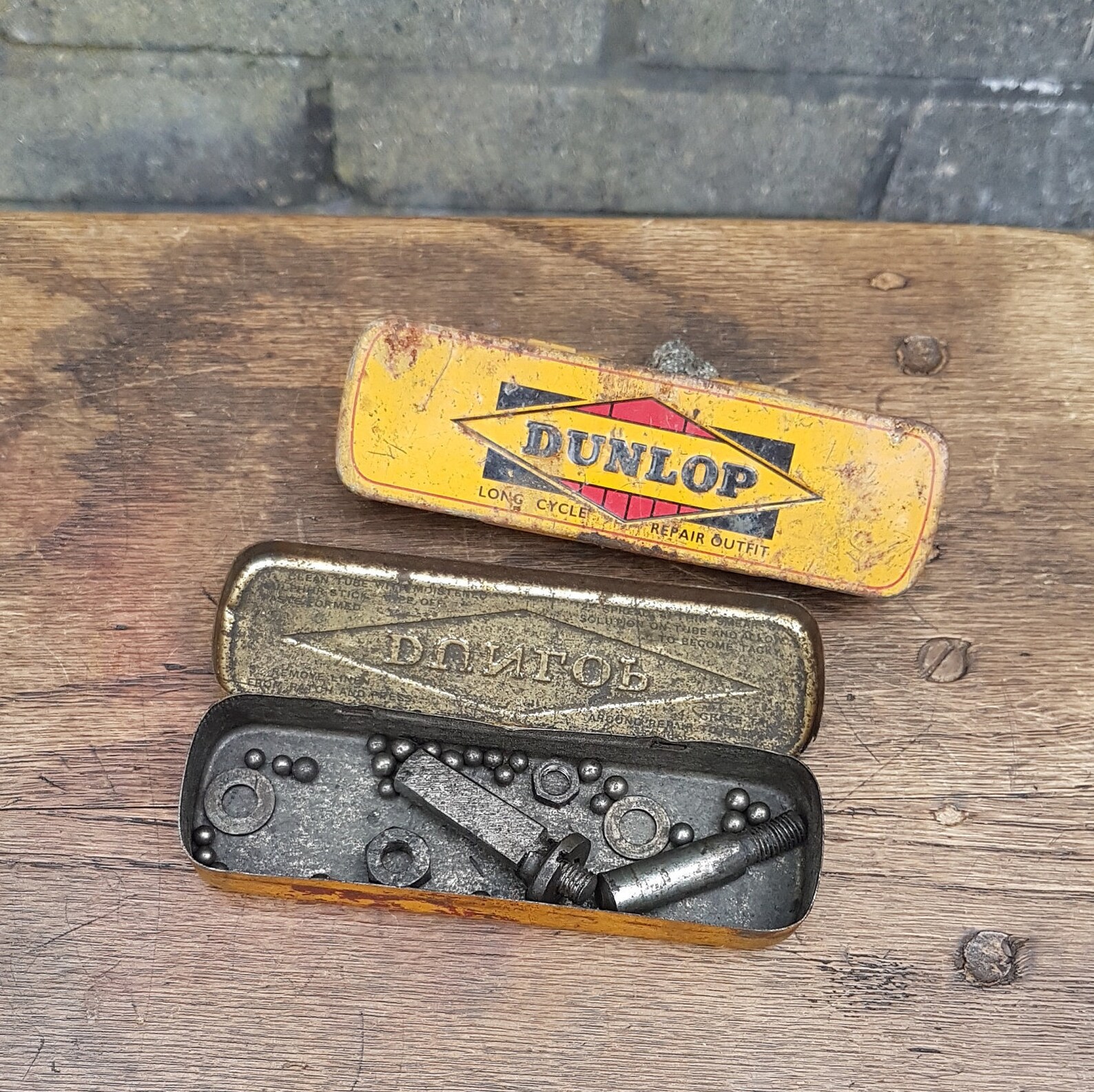 2 Vintage Dunlop Long Cycle Repair Outfit tins and original Etsy