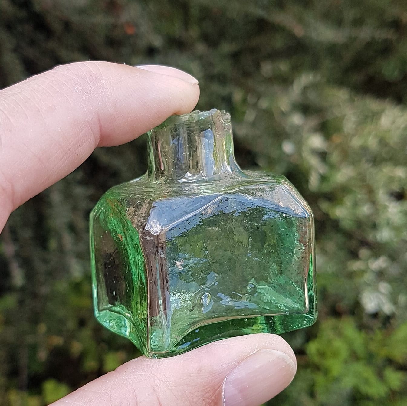 Three Late Victorian Glass Ink Wells of various styles lovely Etsy