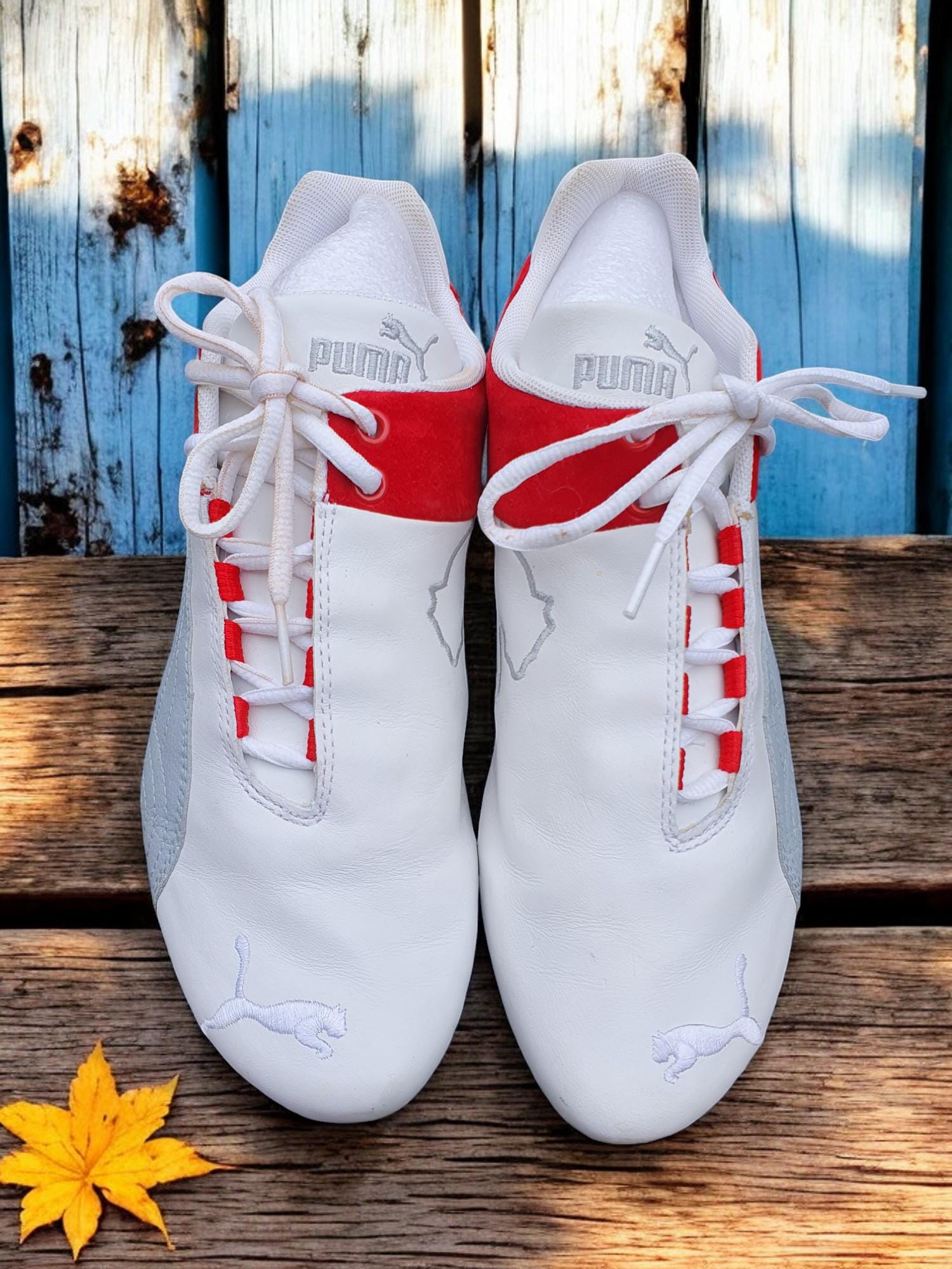 2000's Vintage Puma Red and White Trainers Size Uk9,sneakers 2000's Vintage Puma Red and White Trainers Size Uk9,sneakers