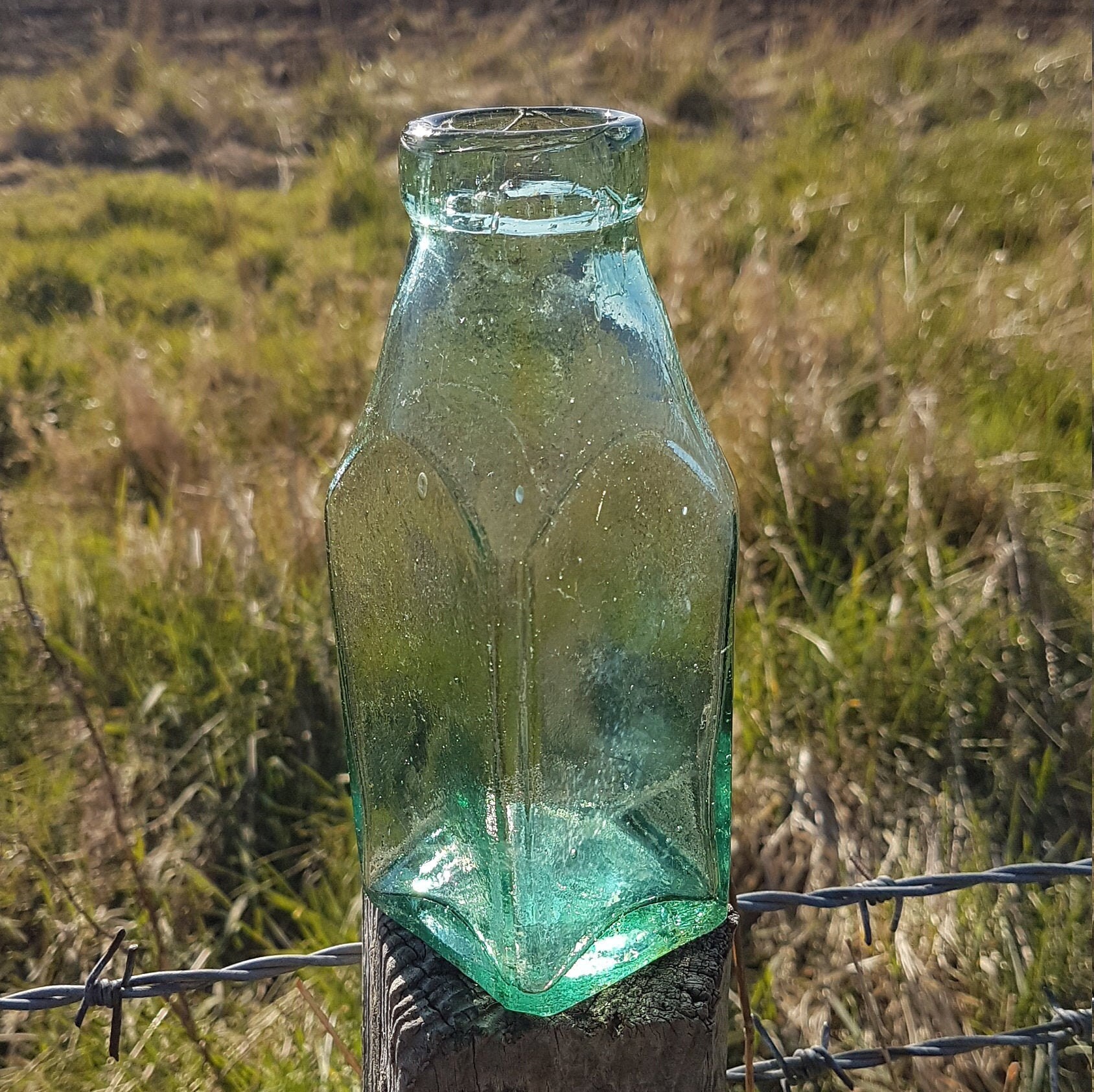Pickle Jars Aqua Green Early 1900's Glass Two Lovely Etsy UK