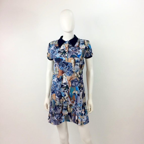 Multicoloured Stretchy T Shirt Dress 