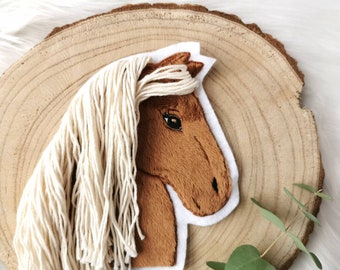 Pferd Pony Applikation Aufnäher Patch Stickherz Johlina Schultüte