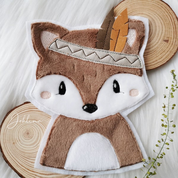 Aufnäher Boho Fuchs Patch Applikation Aufbügeler Johlina Stickherz