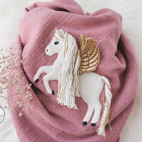 Aufnäher Pegasus Einhorn Pferd  Applikation Patch von Stickherz Johlina