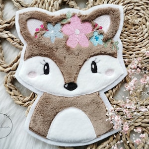 Aufnäher Boho Fuchs Mädchen Applikation Patch von Stickherz für Jacken Schultüte Johlina