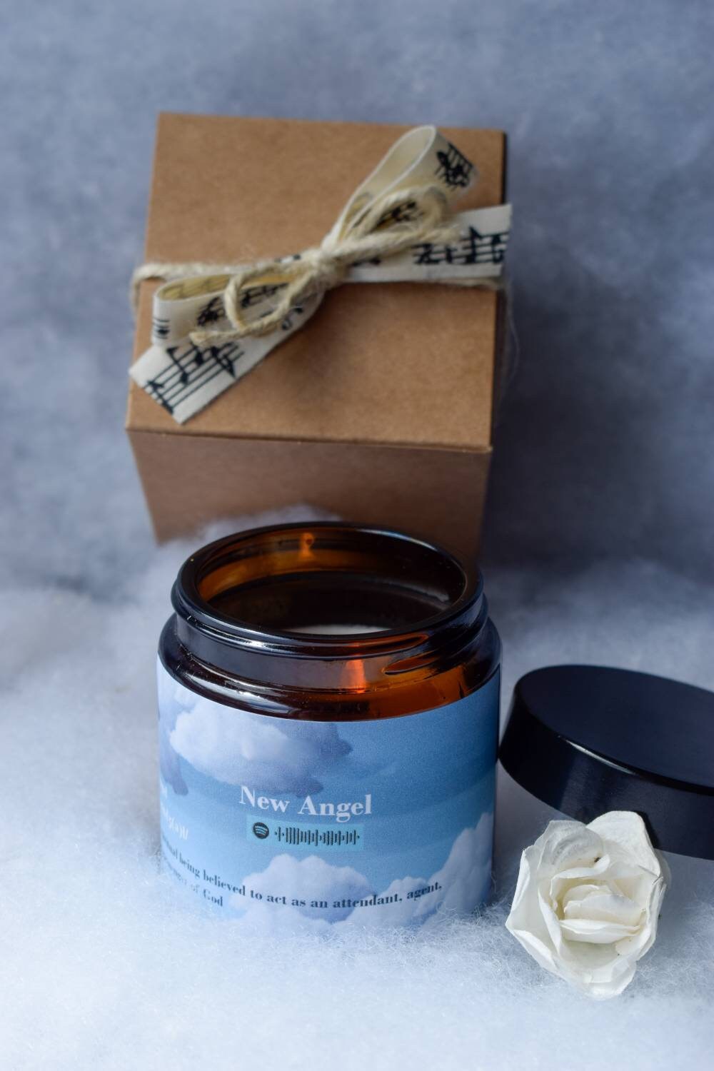 Niall Horan New Angel Candle in Glass With Wooden Wick Etsy