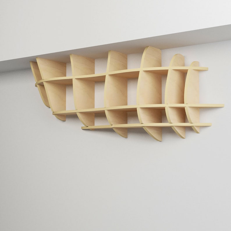 Corner shelf CNC router vector files wooden parametric Etsy