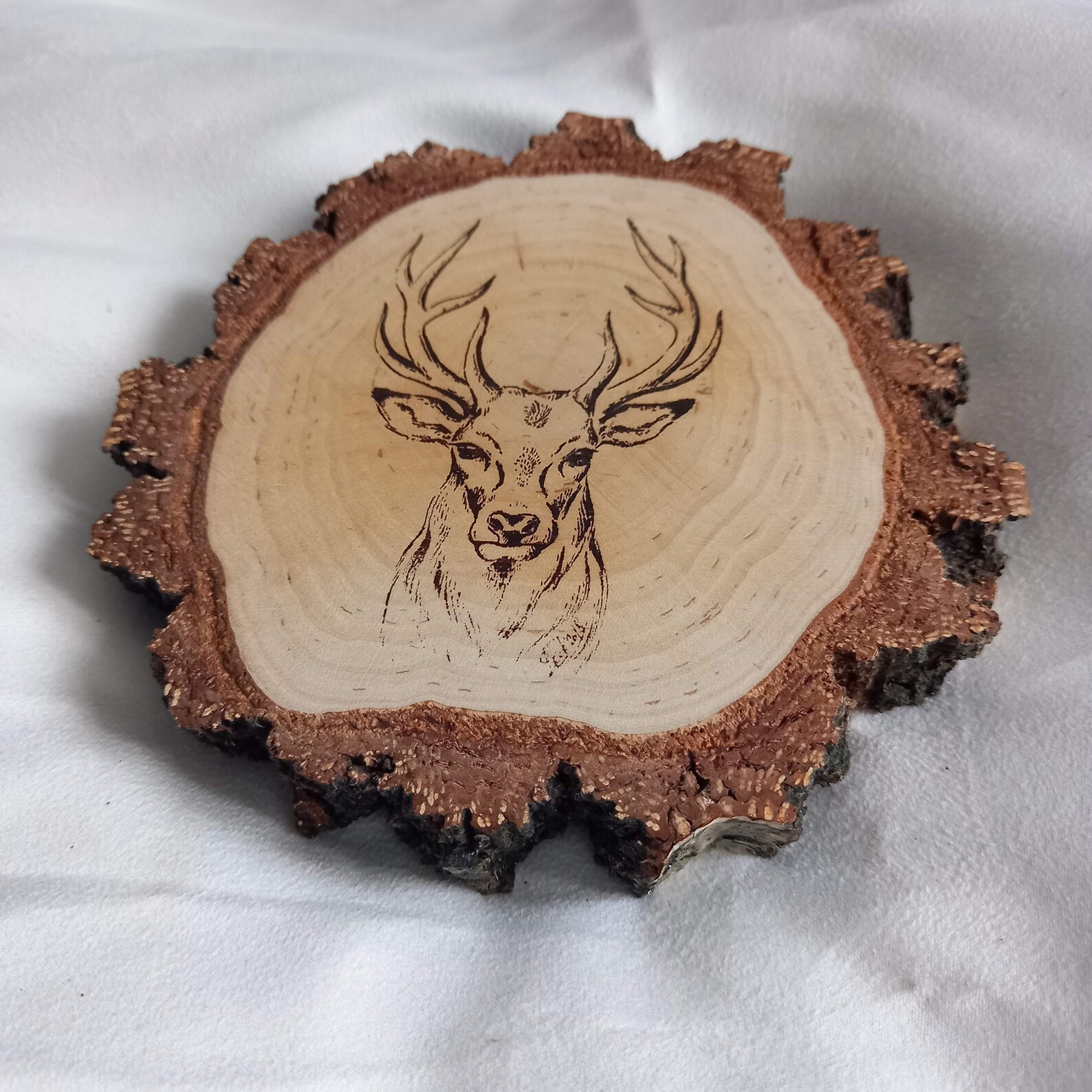 Natural Wooden Coasters Set Deer Animal Rustic Coasters Deer Etsy
