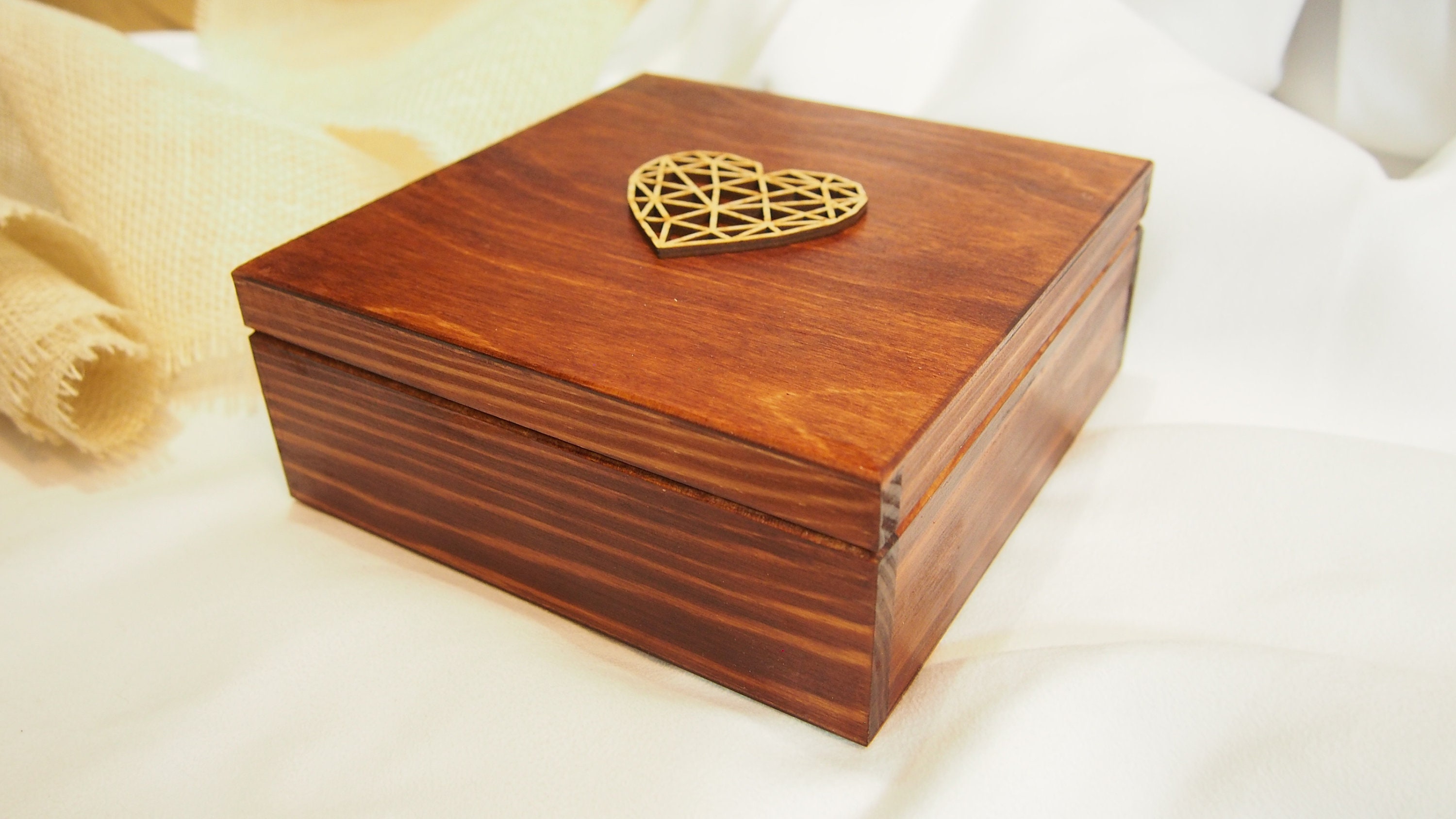 Rustic Wedding Wooden Box, Rustic Wedding Storage Box, Boho Wedding