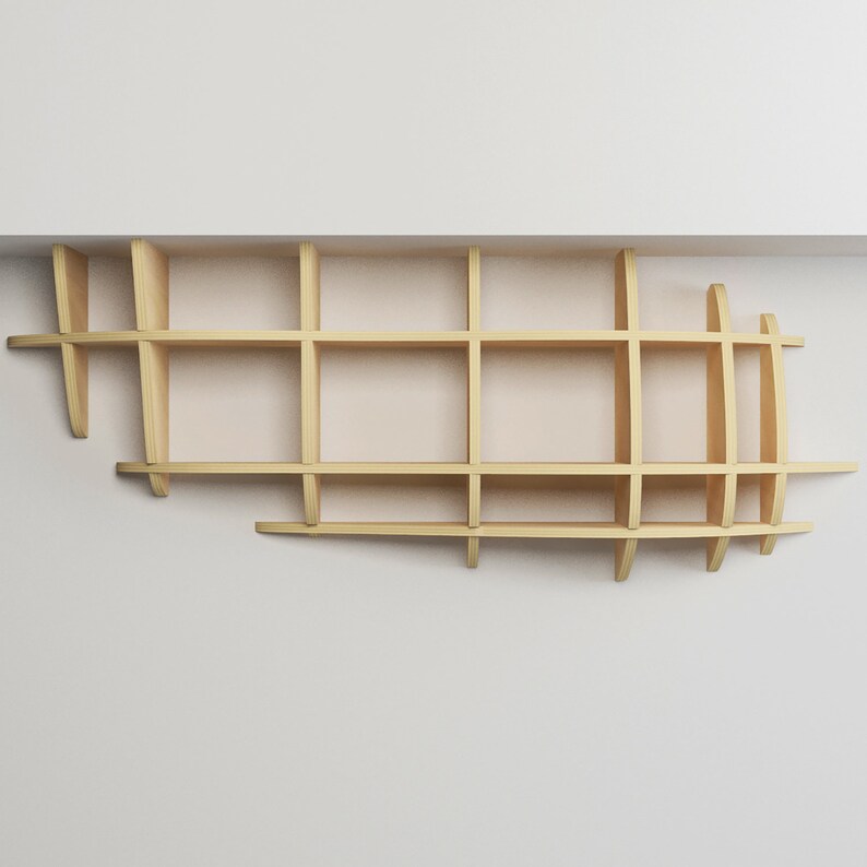 Corner shelf CNC router vector files wooden parametric Etsy