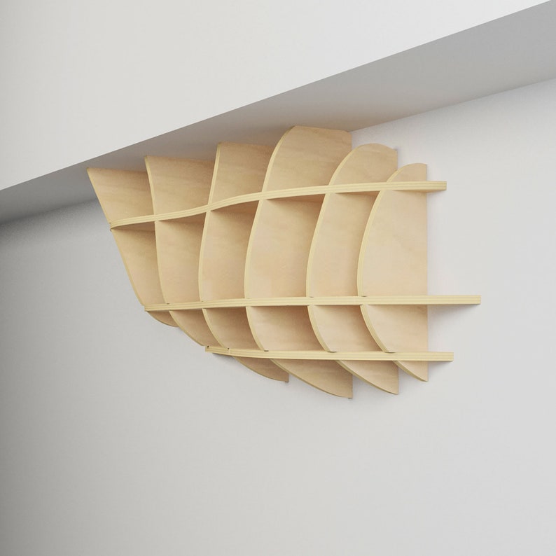 Corner Shelf, CNC Router, Vector Files, Wooden, Parametric Furniture, Decoration, Laser Cutter