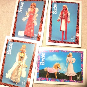 REDUCED! Barbie Trading Cards 1977 No. 257, 258, 259 and 1984 No. 9