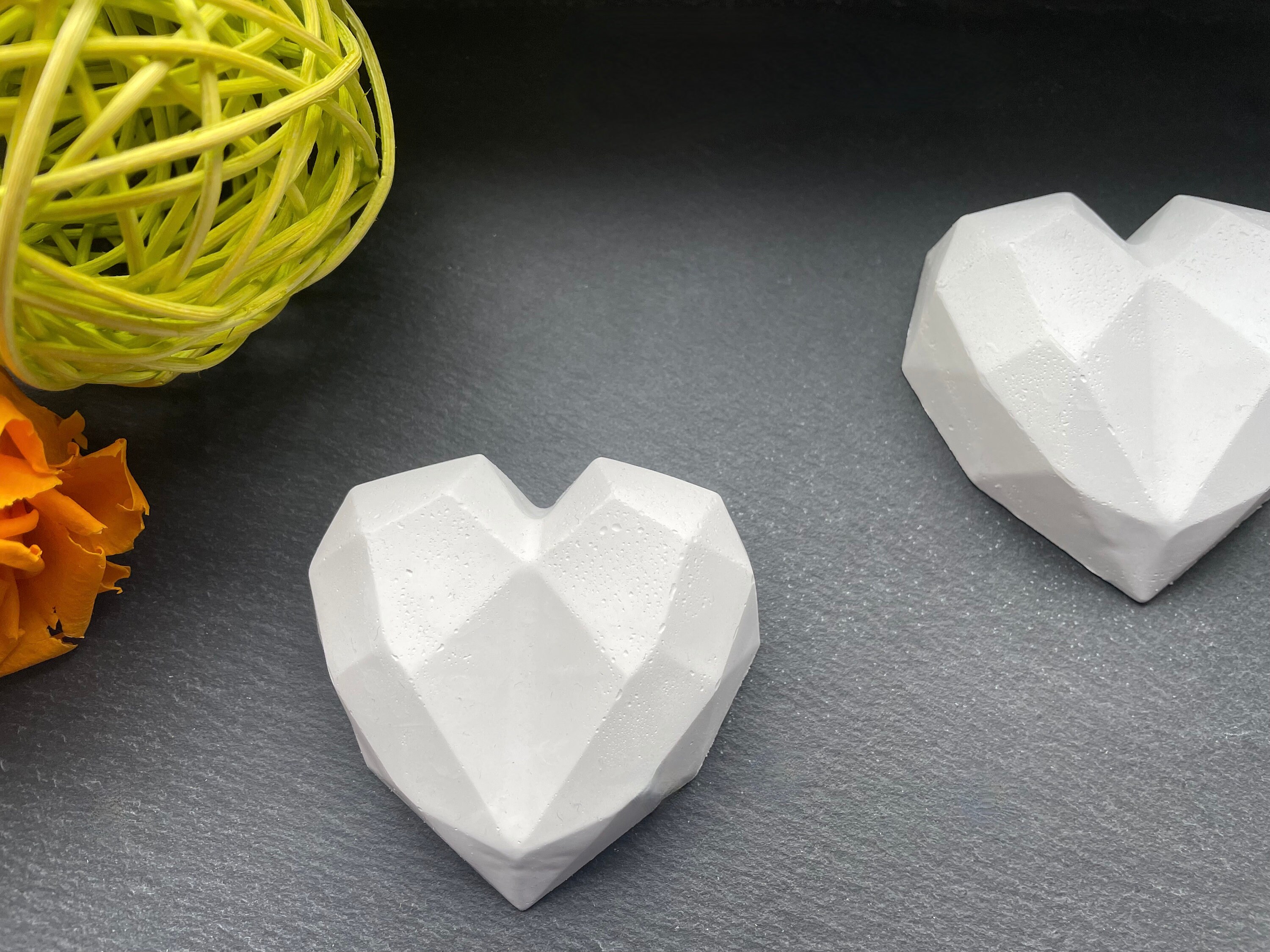 Geometric Heart Silicone Mold-heart Shaped Mold-love Heart Resin  Mold-scented Plaster Heart Mold-romantic Heart Mold-epoxy Resin Craft Mold  